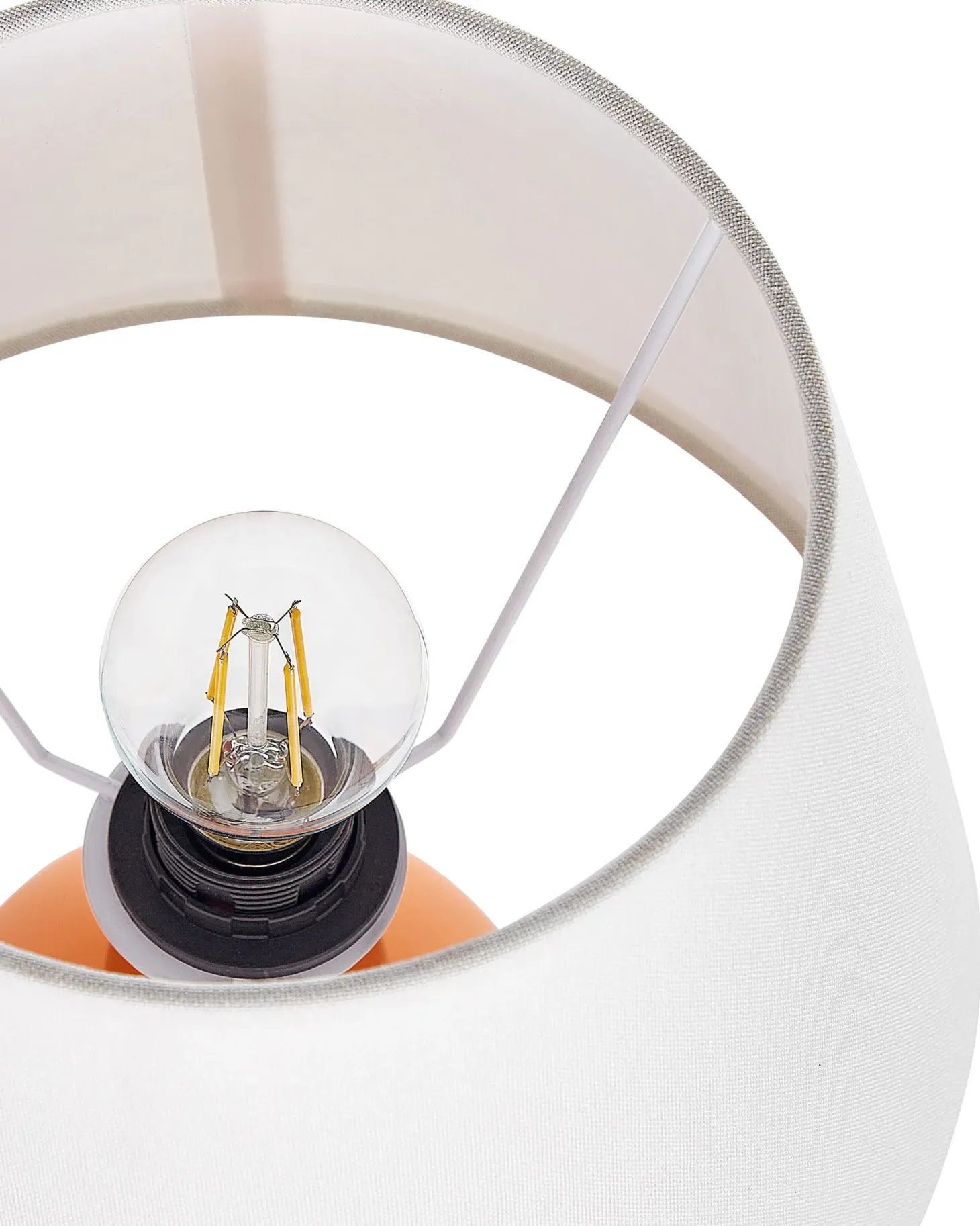 Lampa stołowa FABILOS Ceramika Pomarańczowy