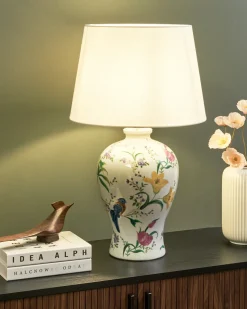Lampa stołowa FEBROS Porcelana Biały