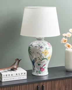 Lampa stołowa FEBROS Porcelana Biały