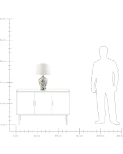 Lampa stołowa FEBROS Porcelana Biały