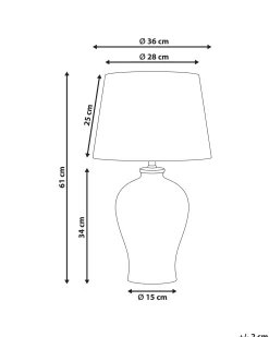 Lampa stołowa FEBROS Porcelana Biały
