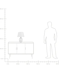 Lampa stołowa FERGUS Ceramika Biały