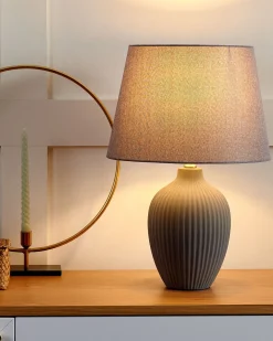 Lampa stołowa FERGUS Ceramika Szary
