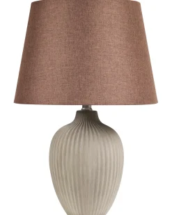 Lampa stołowa FERGUS Ceramika Brązowy