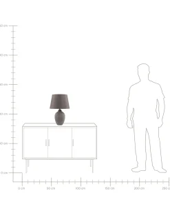 Lampa stołowa FERGUS Ceramika Brązowy
