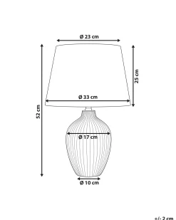 Lampa stołowa FERGUS Ceramika Brązowy