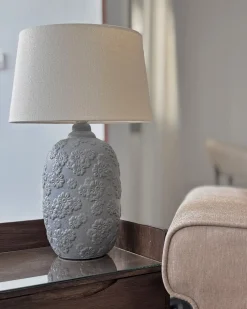 Lampa stołowa FERREY Ceramika Szary