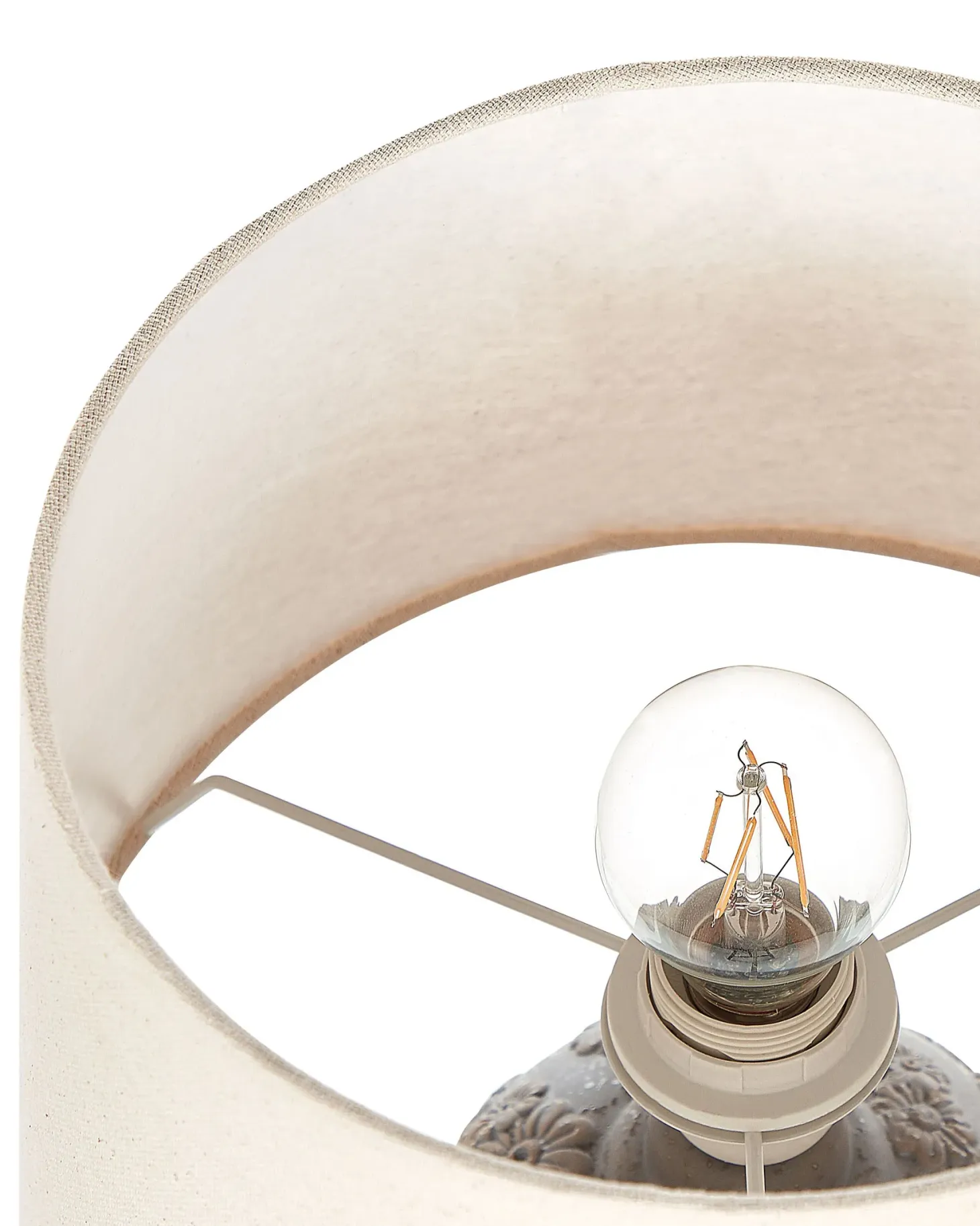 Lampa stołowa FERREY Ceramika Szary