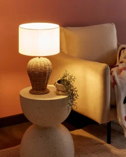 Lampa stołowa FURELOS Rattan Naturalny