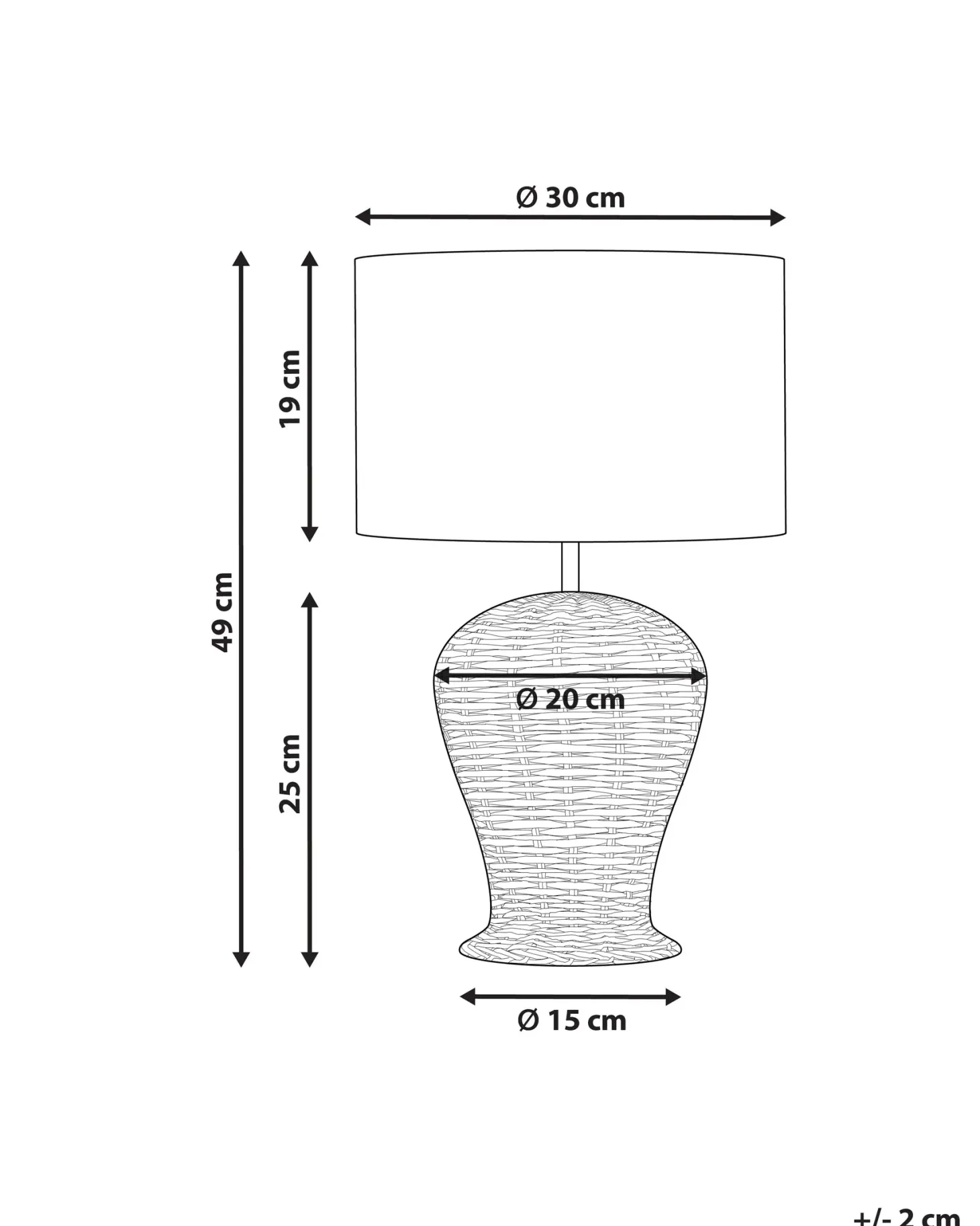 Lampa stołowa FURELOS Rattan Naturalny