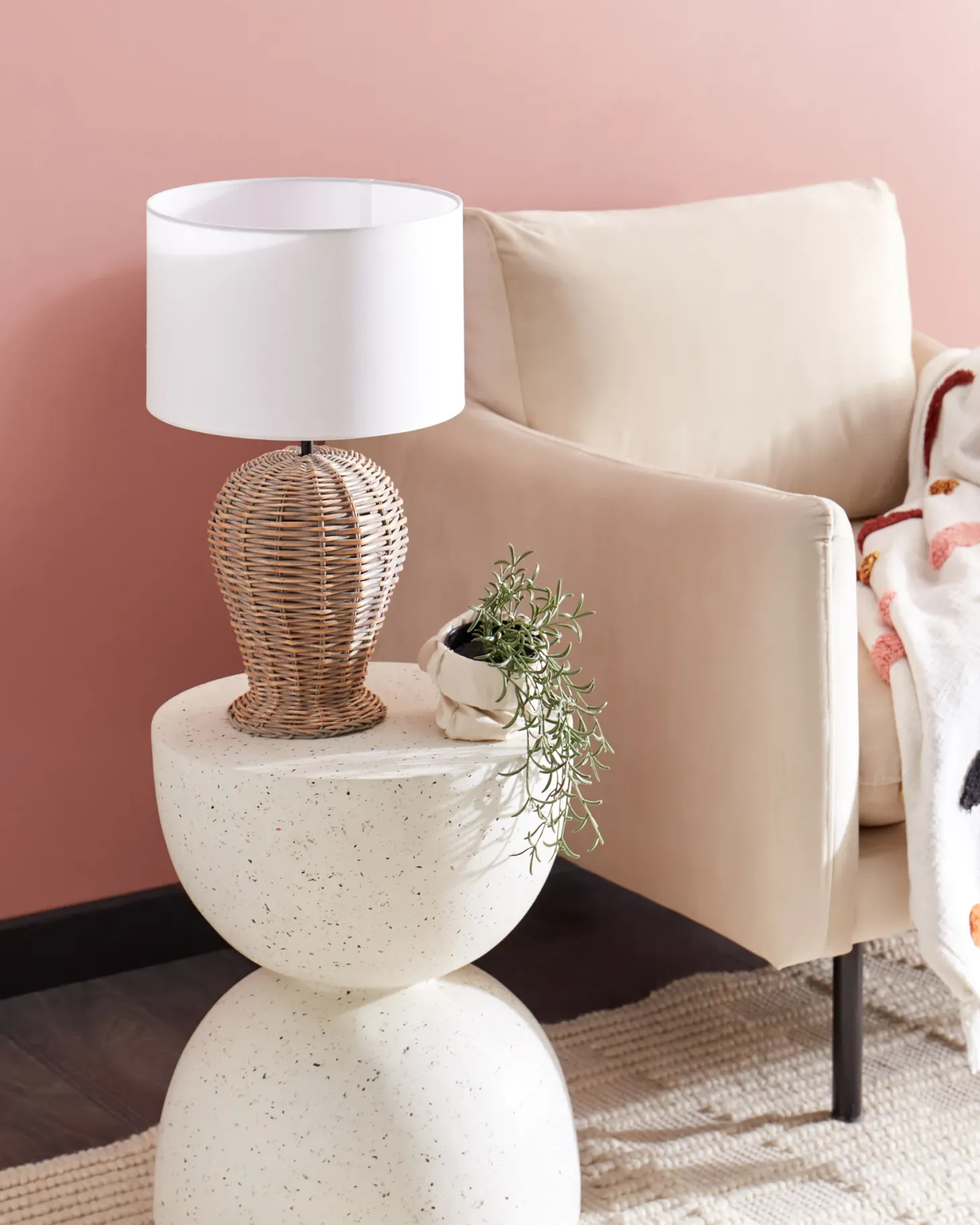 Lampa stołowa FURELOS Rattan Naturalny