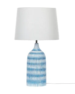 Lampa stołowa GEORGINA Ceramika Niebieski