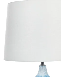 Lampa stołowa GEORGINA Ceramika Niebieski