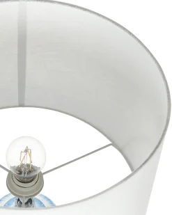 Lampa stołowa GEORGINA Ceramika Niebieski