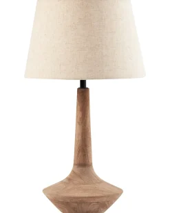 Lampa stołowa GODAWARI Drewno mango Ciemnobrązowy