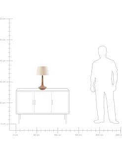 Lampa stołowa GODAWARI Drewno mango Ciemnobrązowy