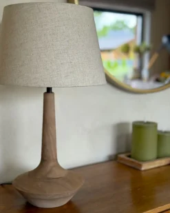 Lampa stołowa GODAWARI Drewno mango Ciemnobrązowy