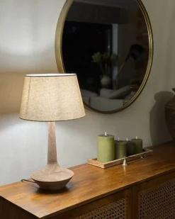 Lampa stołowa GODAWARI Drewno mango Ciemnobrązowy