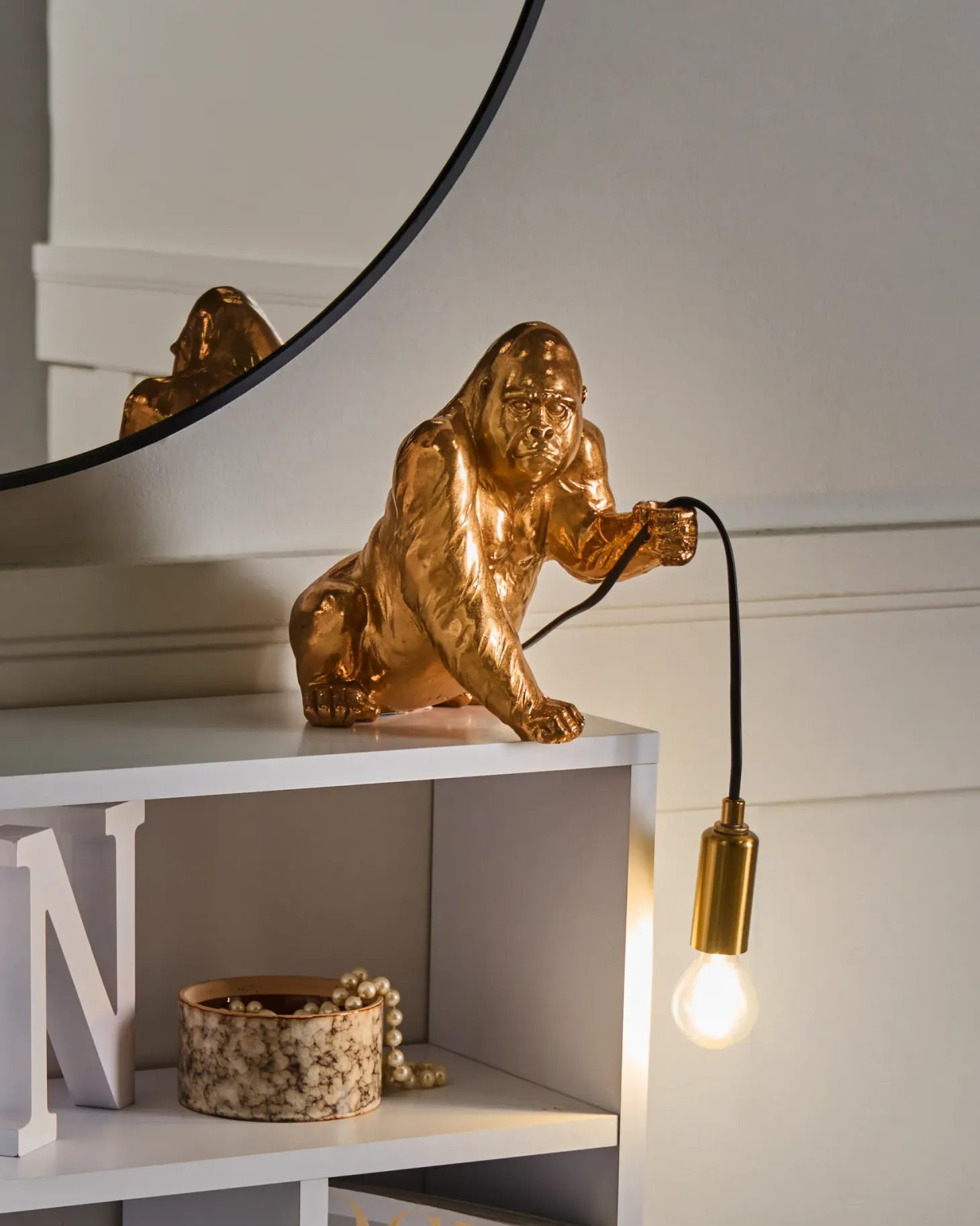 Lampa stołowa Goryl HARAMBE Złoty