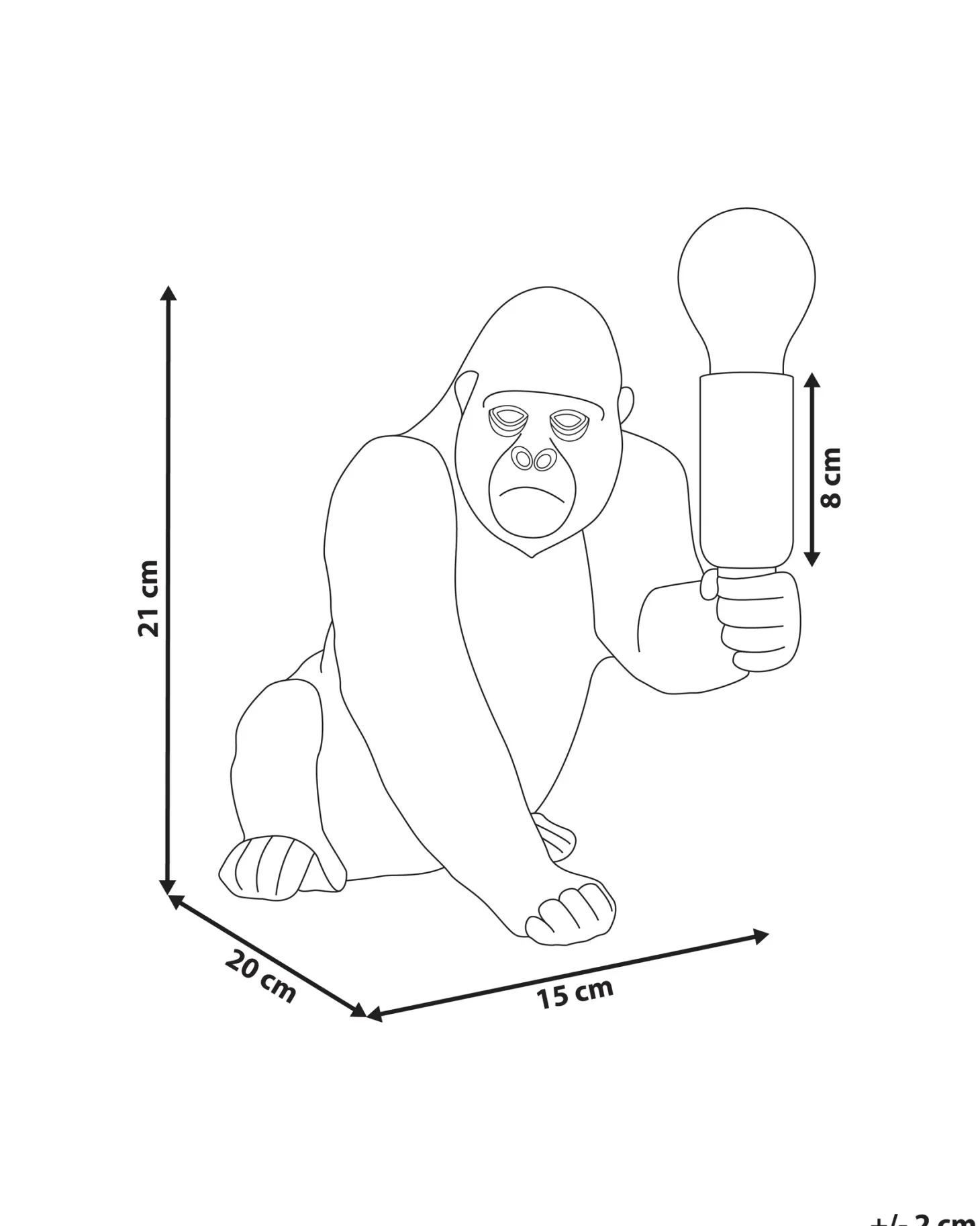 Lampa stołowa Goryl HARAMBE Złoty