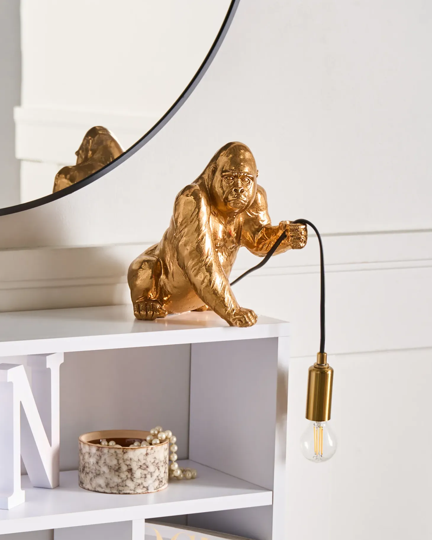 Lampa stołowa Goryl HARAMBE Złoty