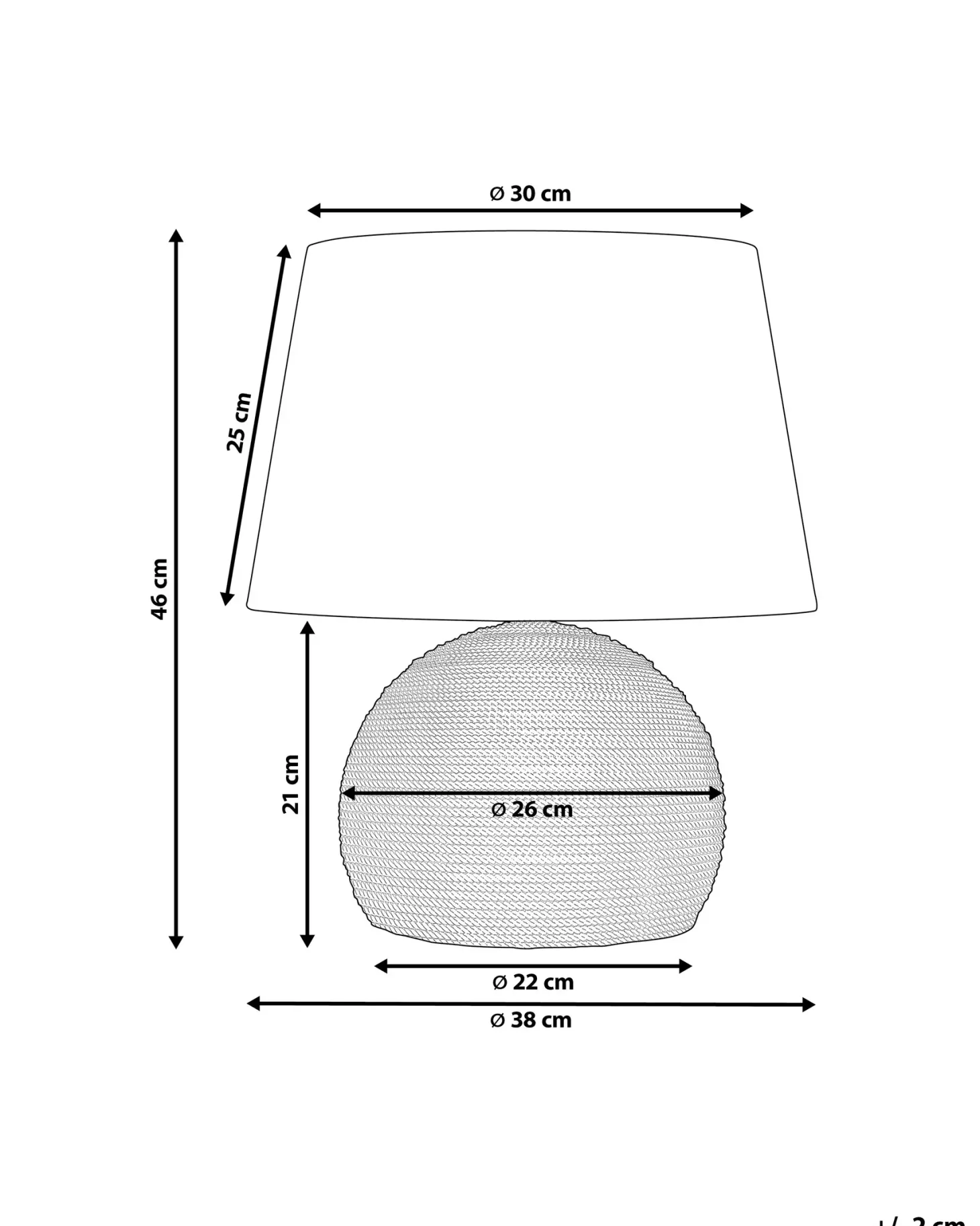 Lampa stołowa GROWEE Plecionka Naturalny