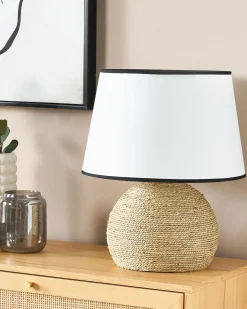 Lampa stołowa GROWEE Plecionka Naturalny