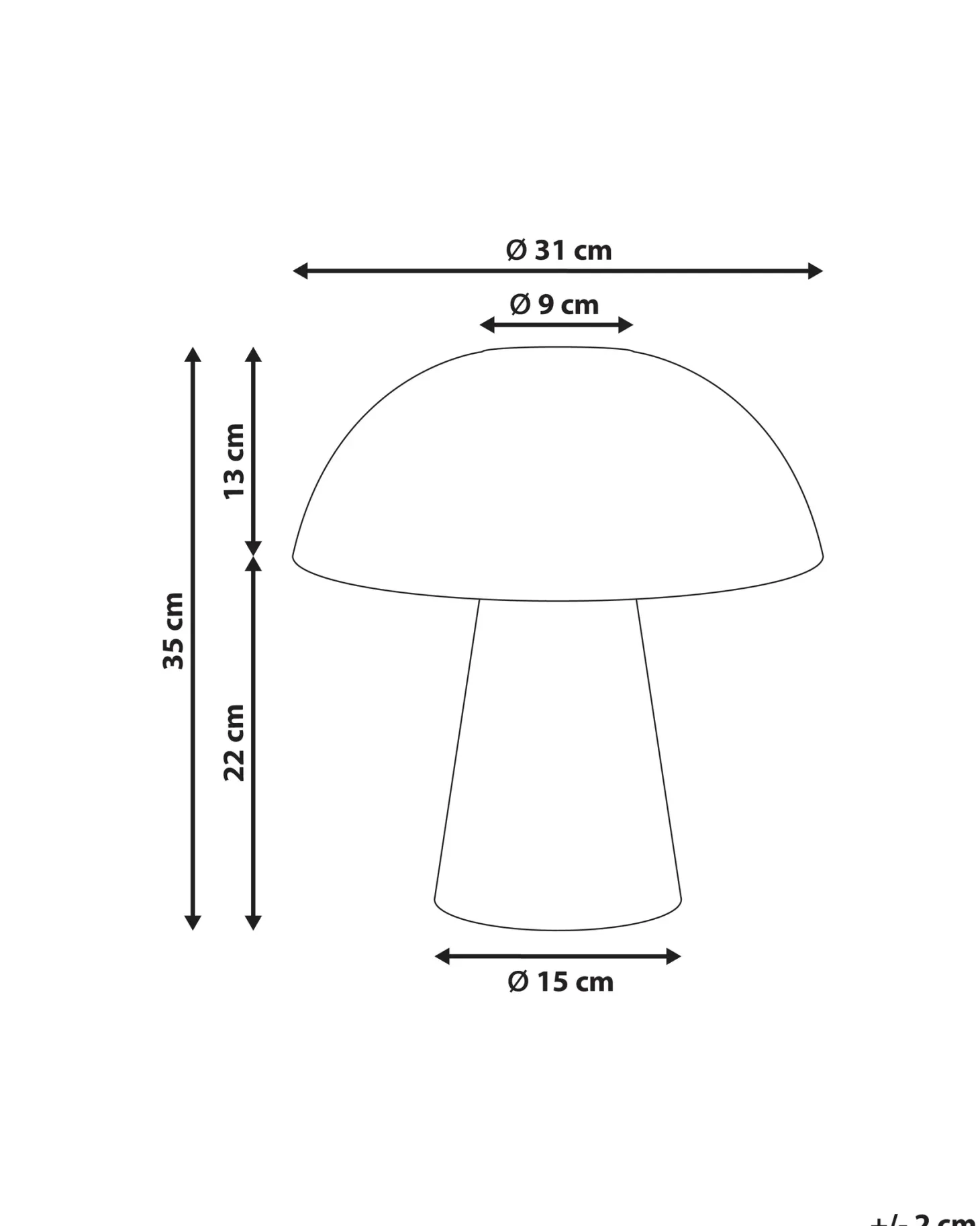 Lampa stołowa Grzybek ALERO Rattan Naturalny