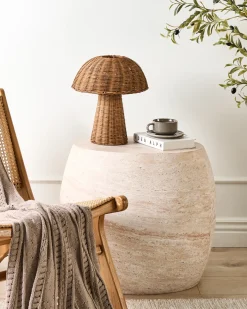Lampa stołowa Grzybek ALERO Rattan Naturalny