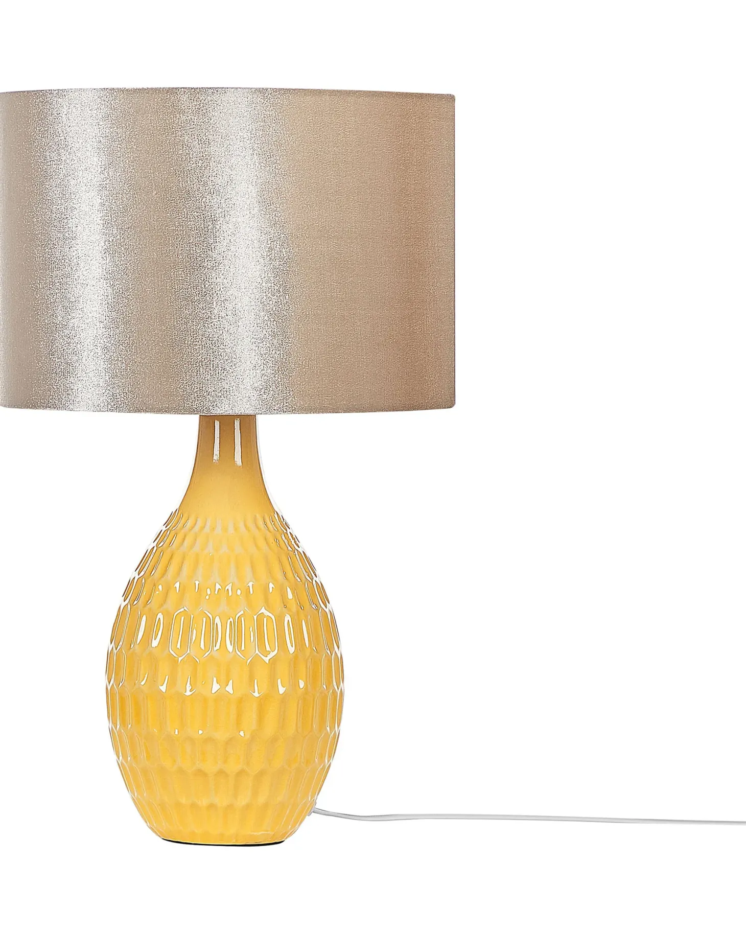 Lampa stołowa HADDAS Ceramika Żółty