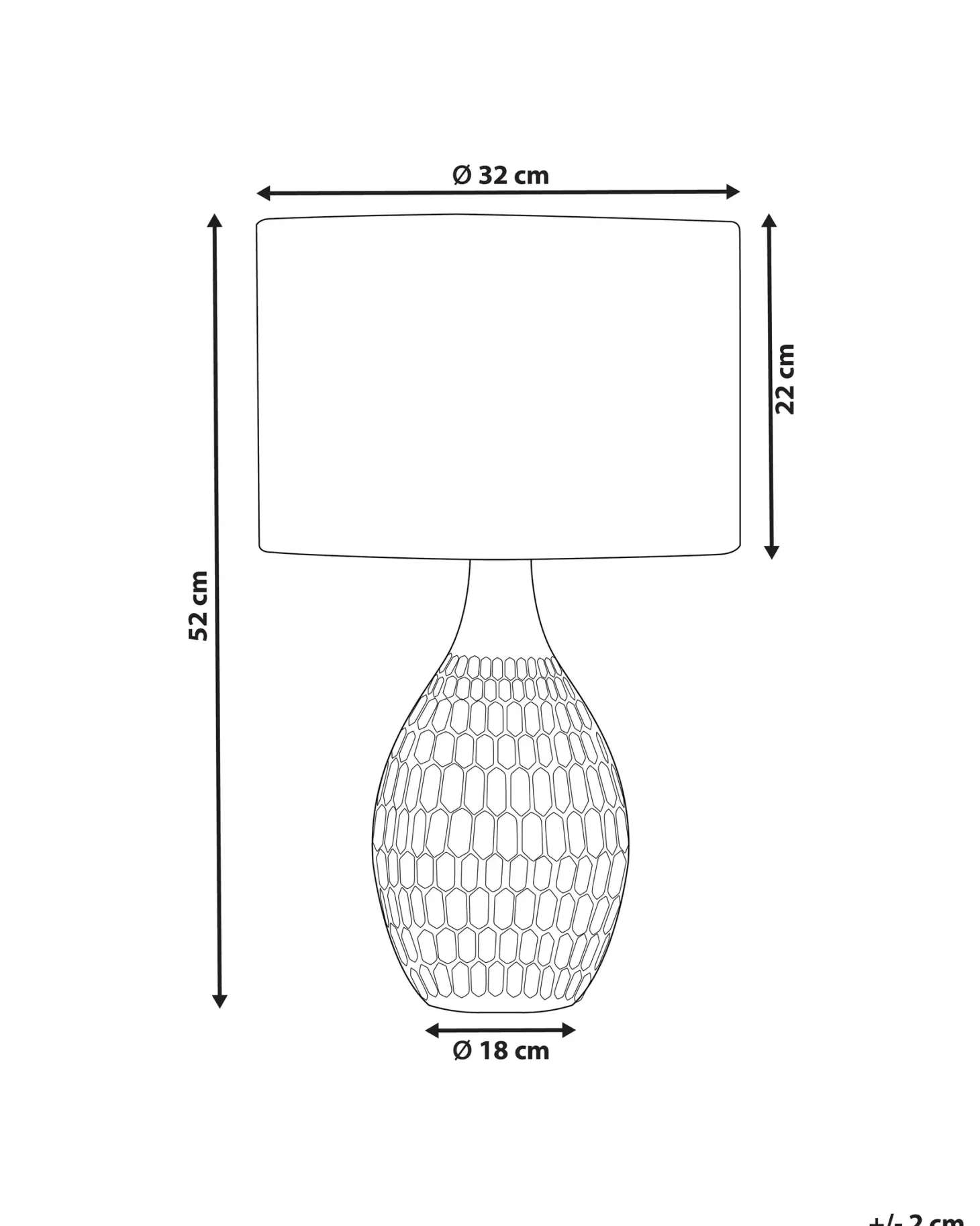Lampa stołowa HADDAS Ceramika Żółty