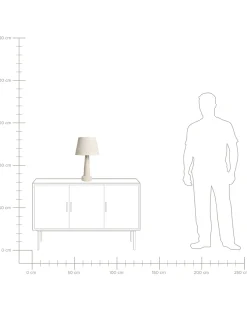Lampa stołowa HUMUYA Ceramika Jasnobeżowy