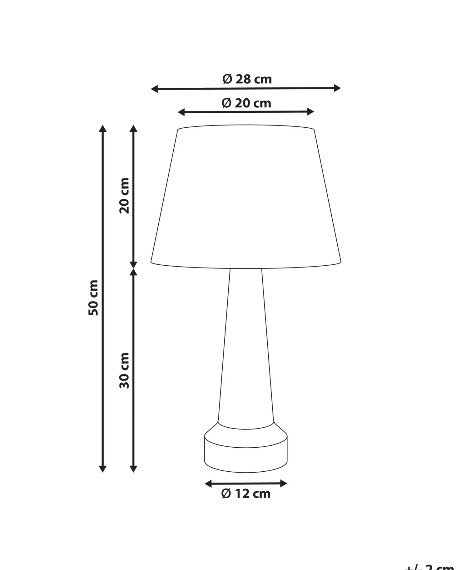 Lampa stołowa HUMUYA Ceramika Jasnobeżowy