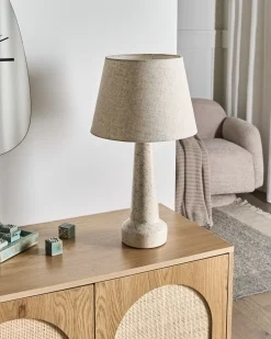 Lampa stołowa HUMUYA Ceramika Jasnobeżowy