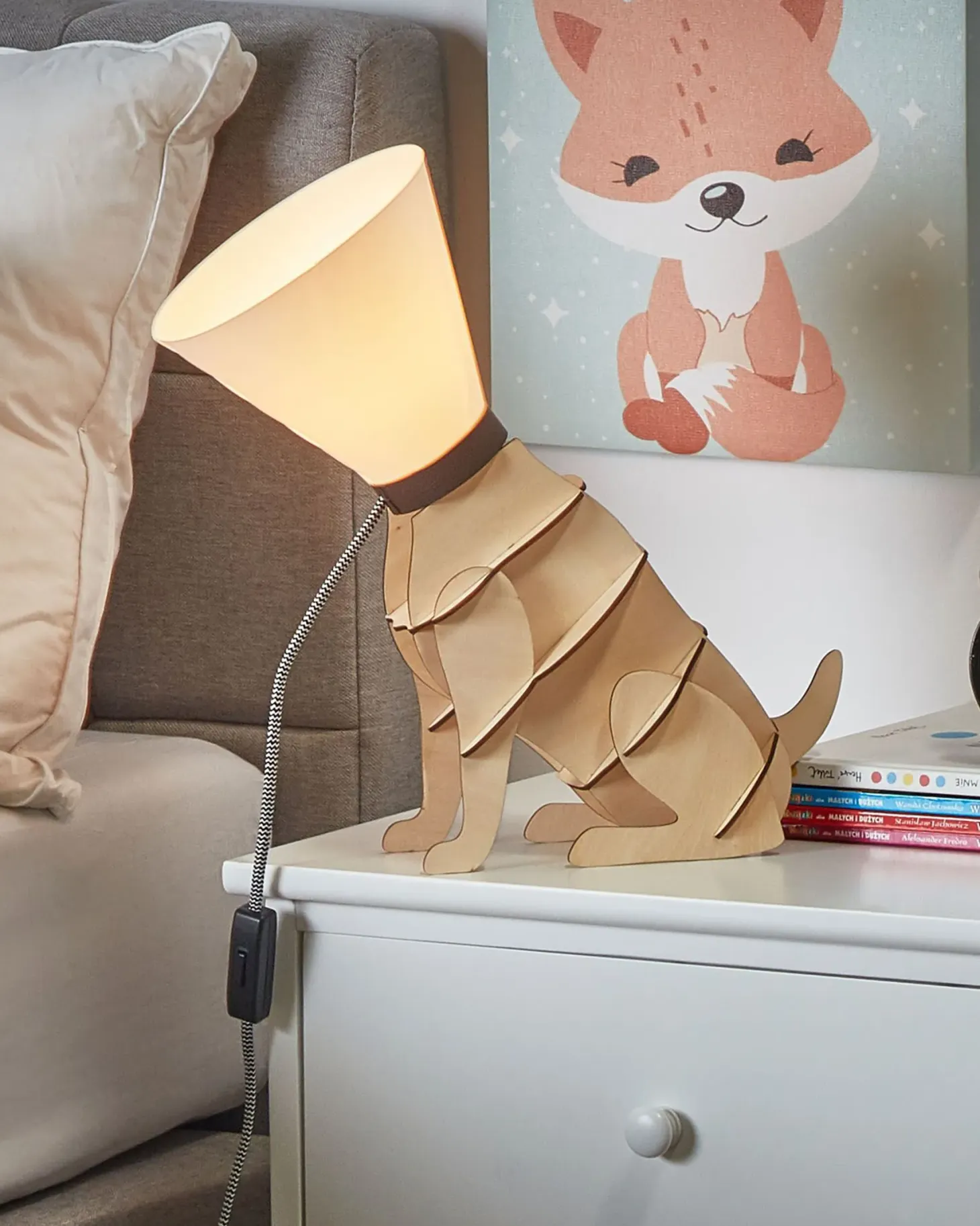 Lampa stołowa ISNA Jasnobrązowy