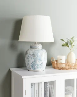 Lampa stołowa JAMAPA Porcelana Biały/ niebieski