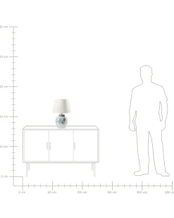 Lampa stołowa JAMAPA Porcelana Biały/ niebieski
