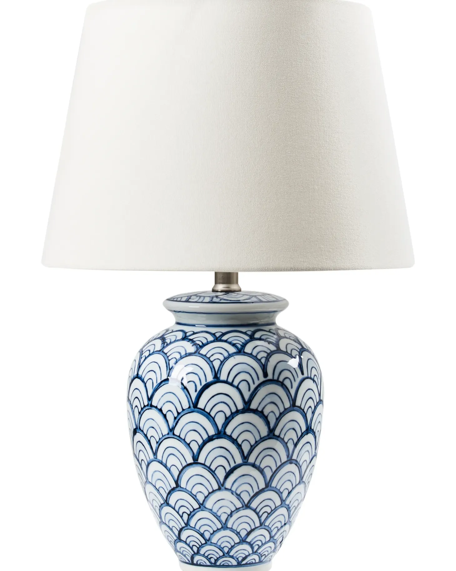 Lampa stołowa JAUCA Porcelana Biały/ niebieski