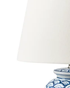 Lampa stołowa JAUCA Porcelana Biały/ niebieski