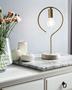 Lampa stołowa JUCAR Metal Mosiężny