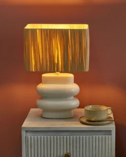 Lampa stołowa JUDY Ceramika Biały