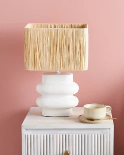 Lampa stołowa JUDY Ceramika Biały