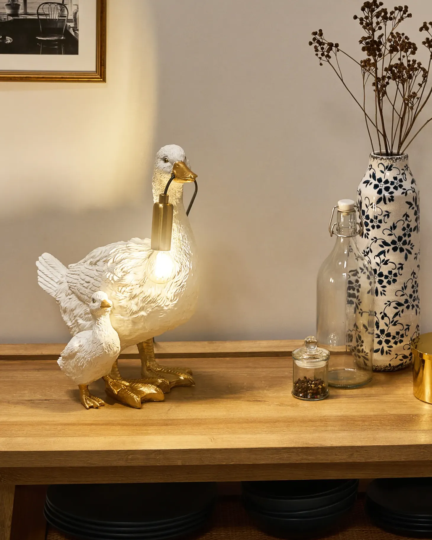 Lampa stołowa Kaczka DAFFY Biały