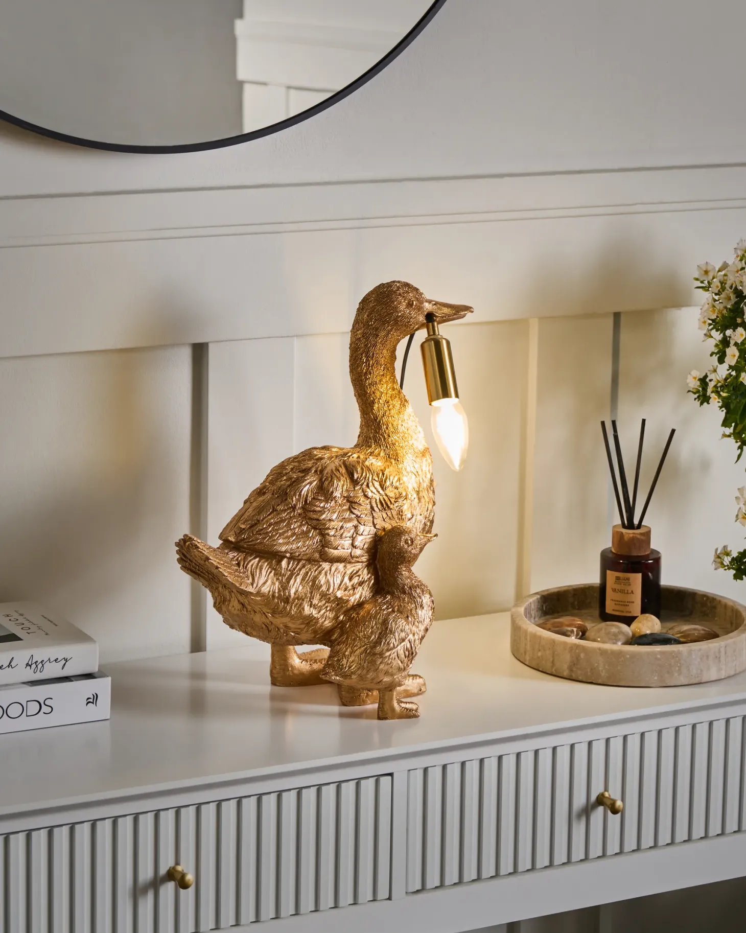 Lampa stołowa Kaczka DAFFY Złoty