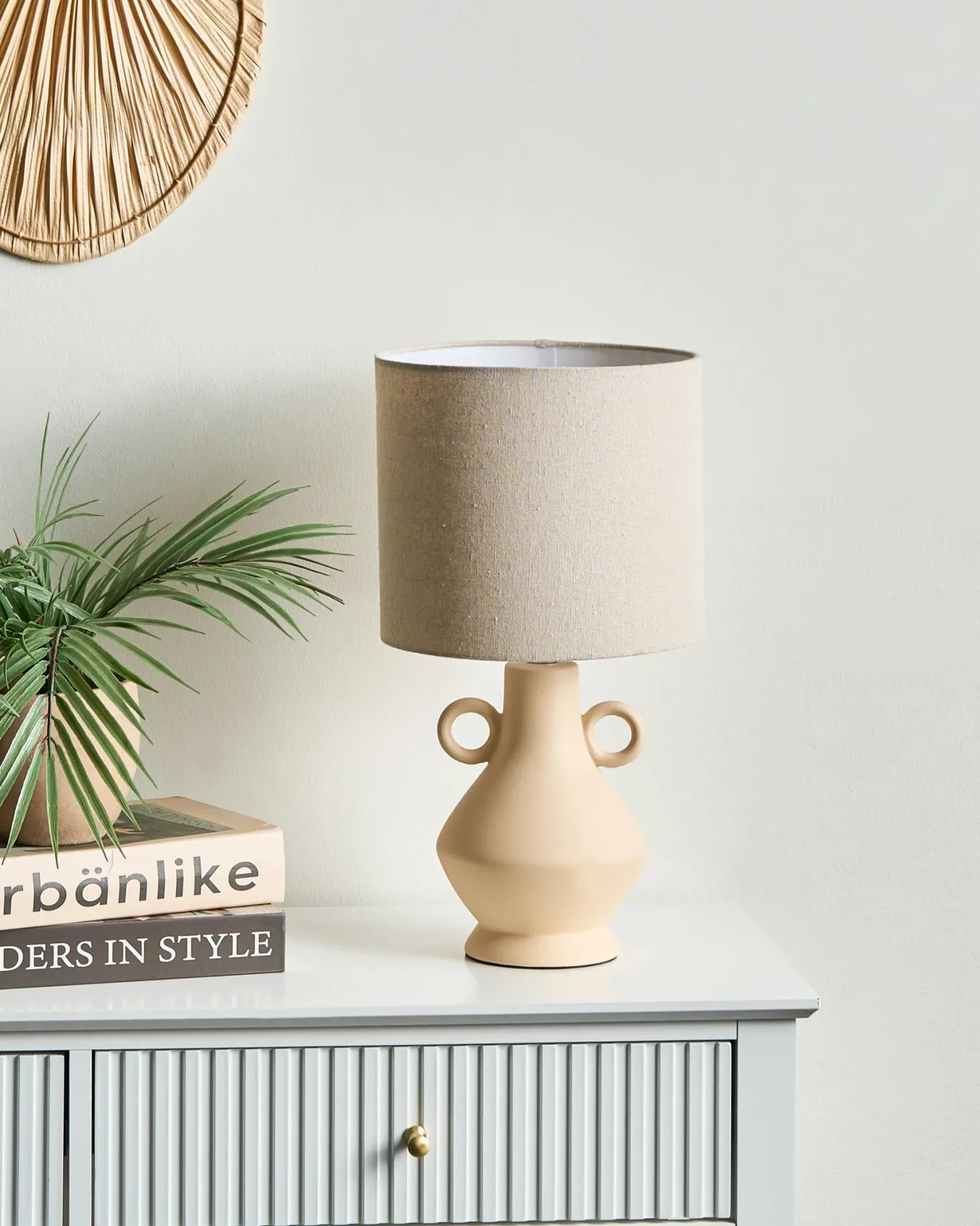 Lampa stołowa KERULEN Ceramika Beżowy