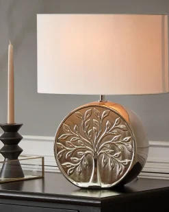 Lampa stołowa KHERLEN Ceramika Srebrny