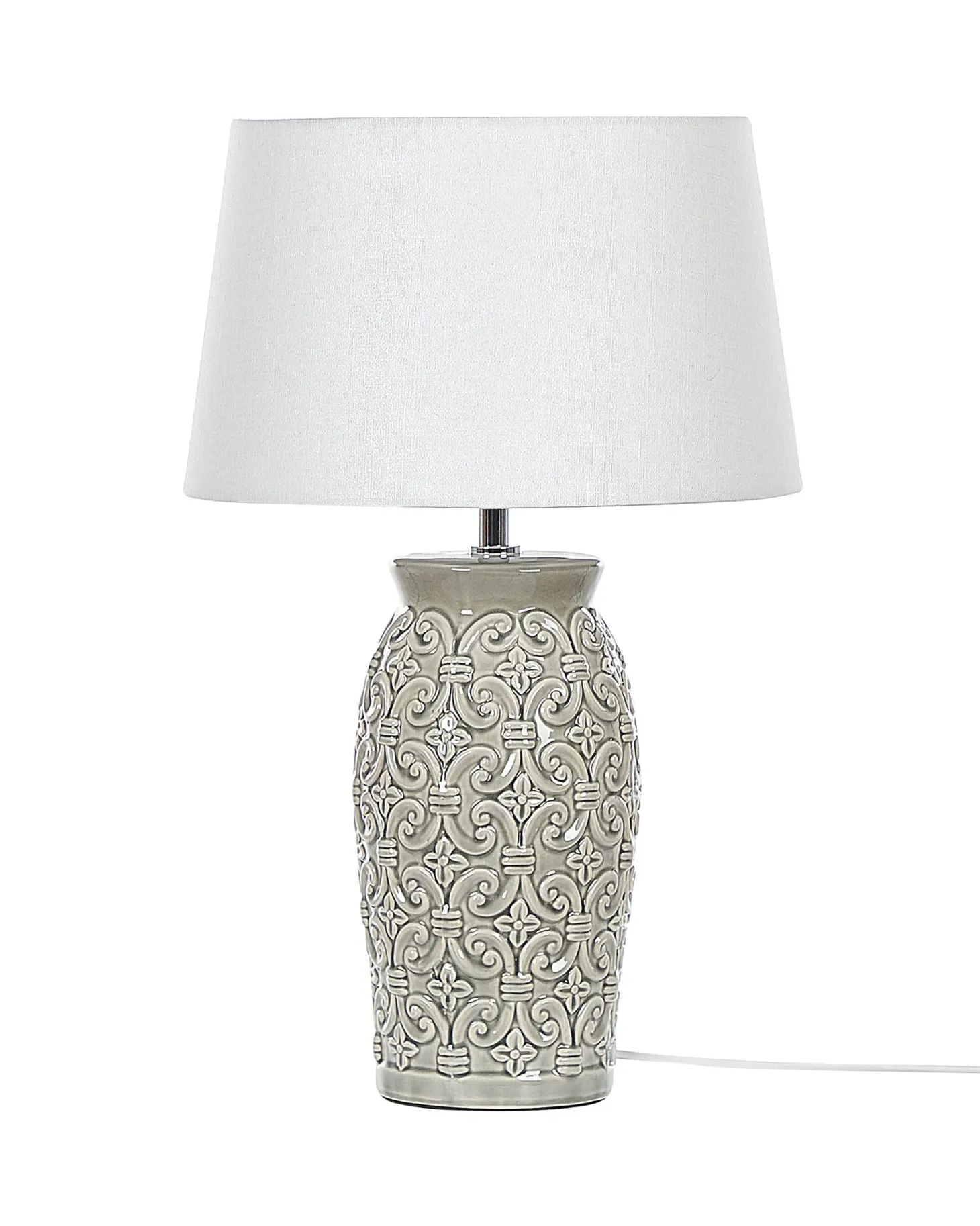 Lampa stołowa KHOPER Ceramika Szary