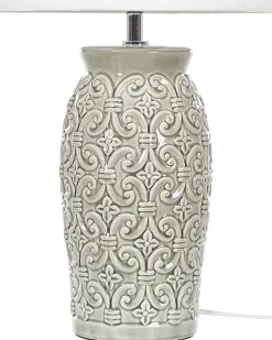 Lampa stołowa KHOPER Ceramika Szary