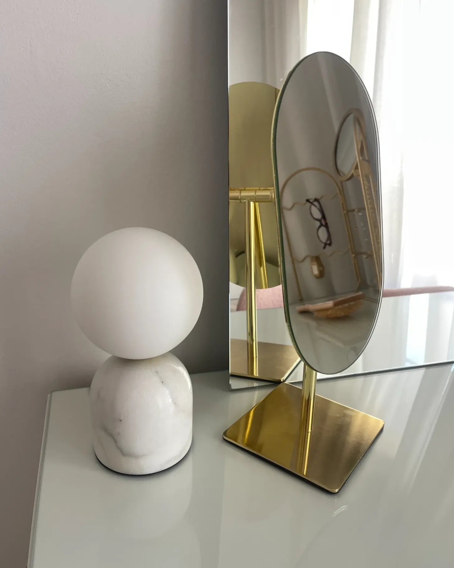 Lampa stołowa KIWI Kamień Biały