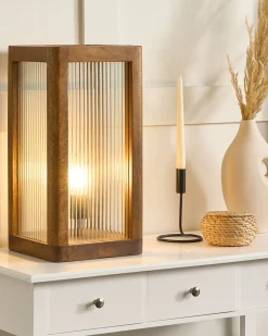 Lampa stołowa KOLIDAM Drewno mango Brązowy